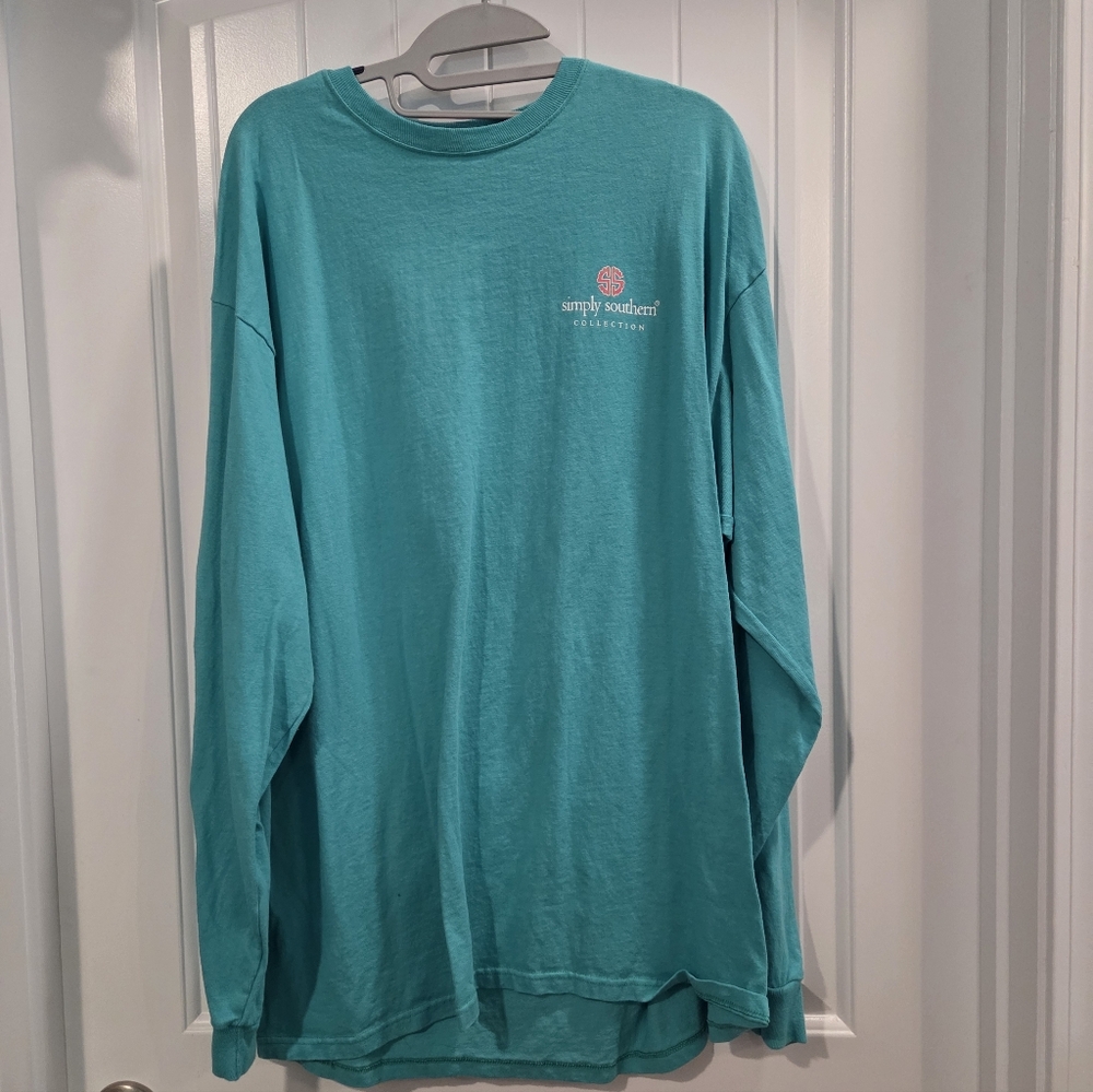 Simply Southern Teal Long Sleeve Shirt